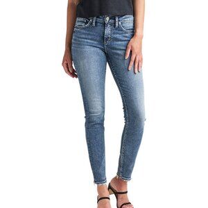 NWT Silver Jeans Suki Mid Rise Skinny In Indigo 31 Inch